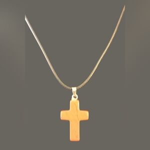 Elegant Rust\Brown Cross Pendant Necklace